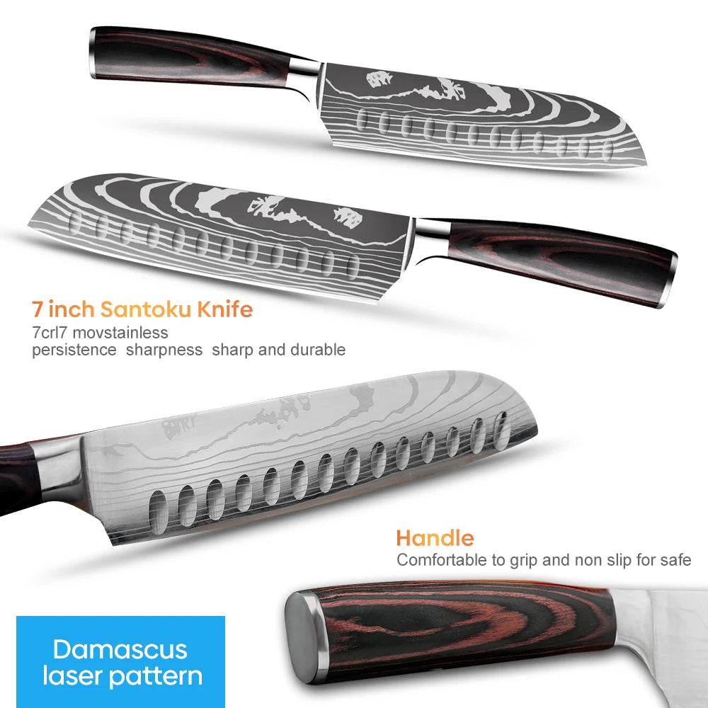 7-Inch Santoku Knife – Precision Cutting with Razor-Sharp Edge