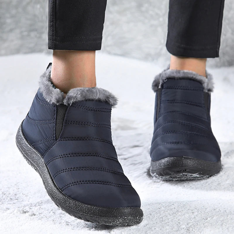 Platform Boots Women Snow Plush Shoes Woman Slip On Shoes New Ankle Boots Winter Boots For Women Lightweight Botas Mujer