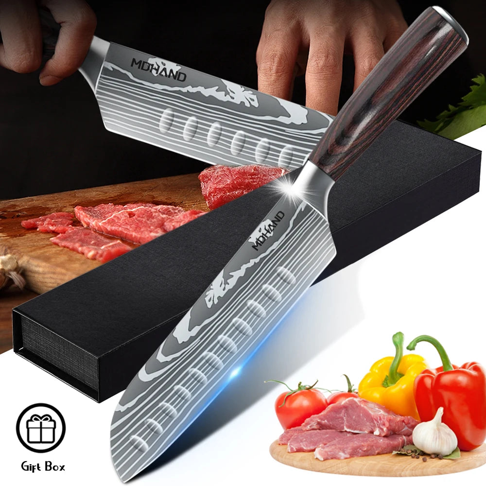 7-Inch Santoku Knife – Precision Cutting with Razor-Sharp Edge