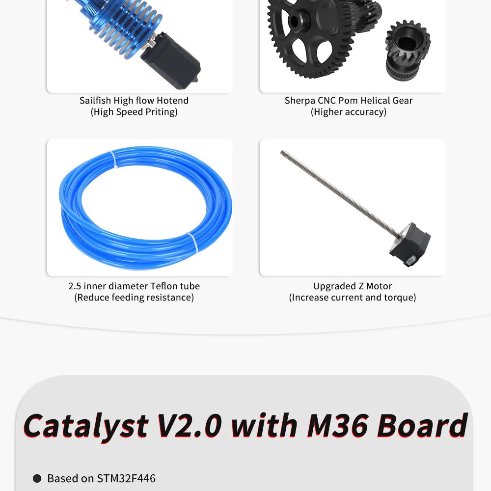 FYSETC Voron 0.2 R1 V1.1 Pro Corexy 3d Printer Upgraded Kit with Catalyst Kit V2.0 and M36 Motherboard Sailfish High flow Hotend