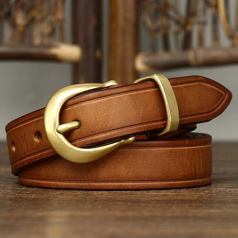 Elegant Cowhide Fashion Belt