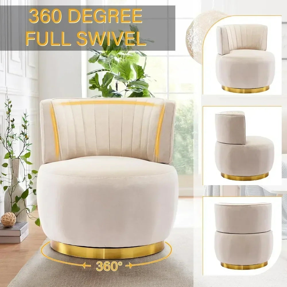 Modern Velvet Swivel Accent Chair