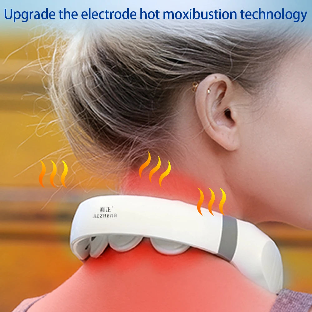 New Product Ideas 2024 Smart Health Wellness Neck Care Massager TENS Heating Therapy Muscle Pain Relief cervical Massage Device