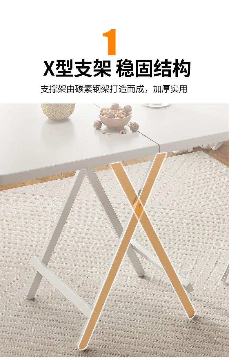 Simple Portable Kitchen Table Folding Coffee Modern Design Dining Table Nordic Black Juegos De Comedor Home Furniture HD50CZ