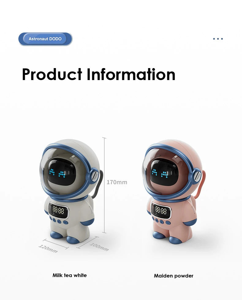 Smart Astronaut Bluetooth-compatible Speaker Mini Sound Box Portable Stereo Ai Interactive Audio With Alarm Clock Creative Gift