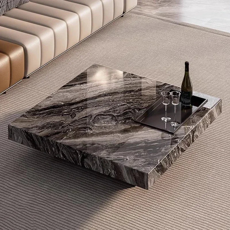 Minimalist Luxury Rock Slab Coffee Table