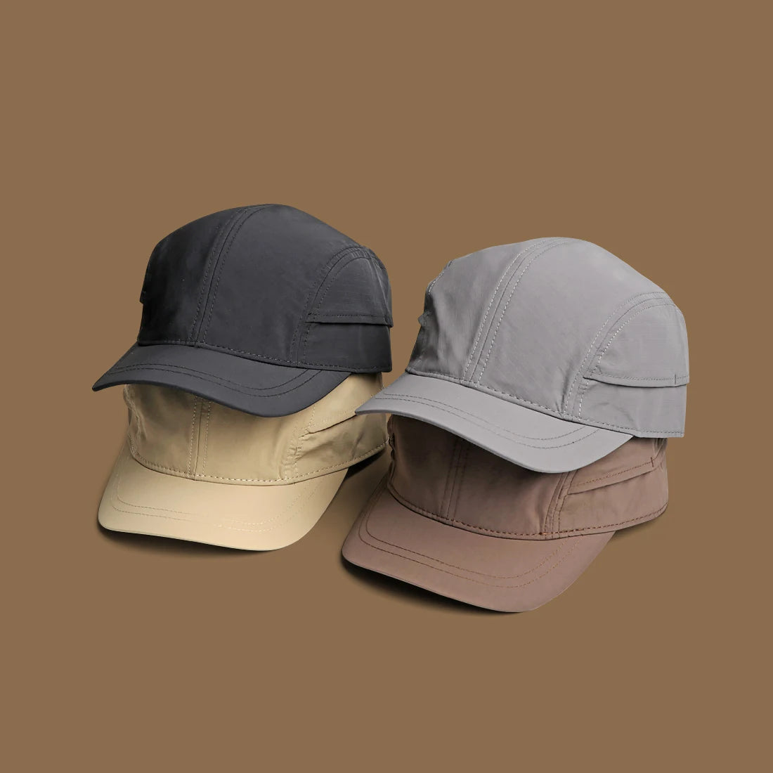 Japanese Thin Summer Outdoor Sunscreen Quick-drying Baseball Cap Men's Short Solid Color Light Board Baseball Cap