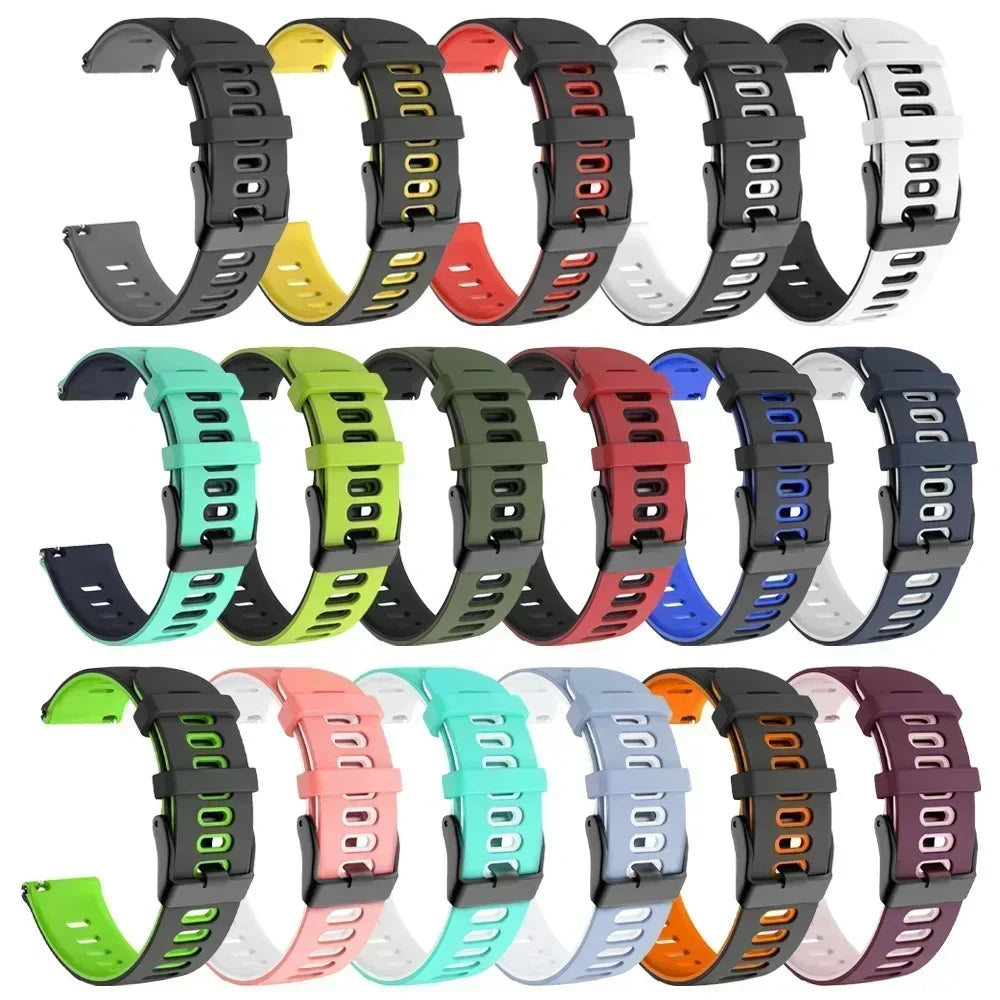 Silicone 22 20mm Watch Strap for HUAWEI WATCH GT 4 Pro 46mm Band GT 3 SE 2 42mm HONOR Magic Watch4 GS 3 Pro Replacement Bracelet