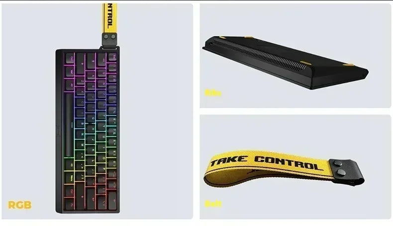 Wooting 60he Esports Level Magnetic Axis Keyboard Low Delay High-Performance Quick Trigger Professional Gaming Keyboard Gift