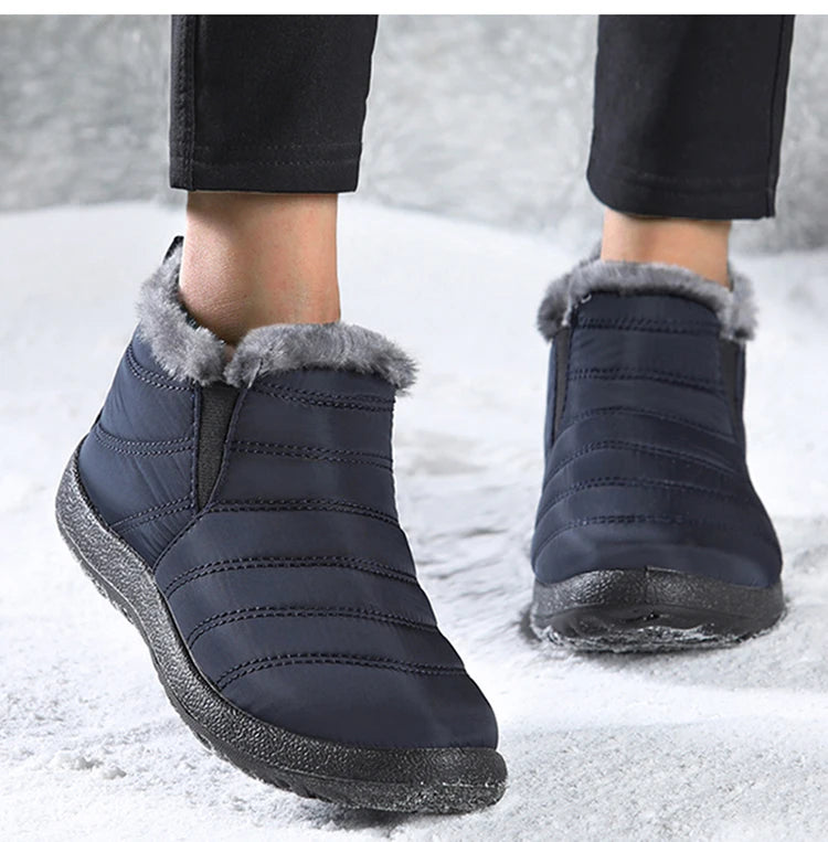 Platform Boots Women Snow Plush Shoes Woman Slip On Shoes New Ankle Boots Winter Boots For Women Lightweight Botas Mujer