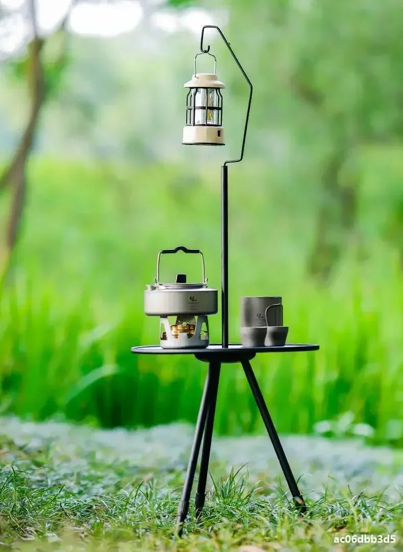 Outdoor tripod dining hiking picnic lifting folding round  portable telescopic aluminum alloy coffee mini