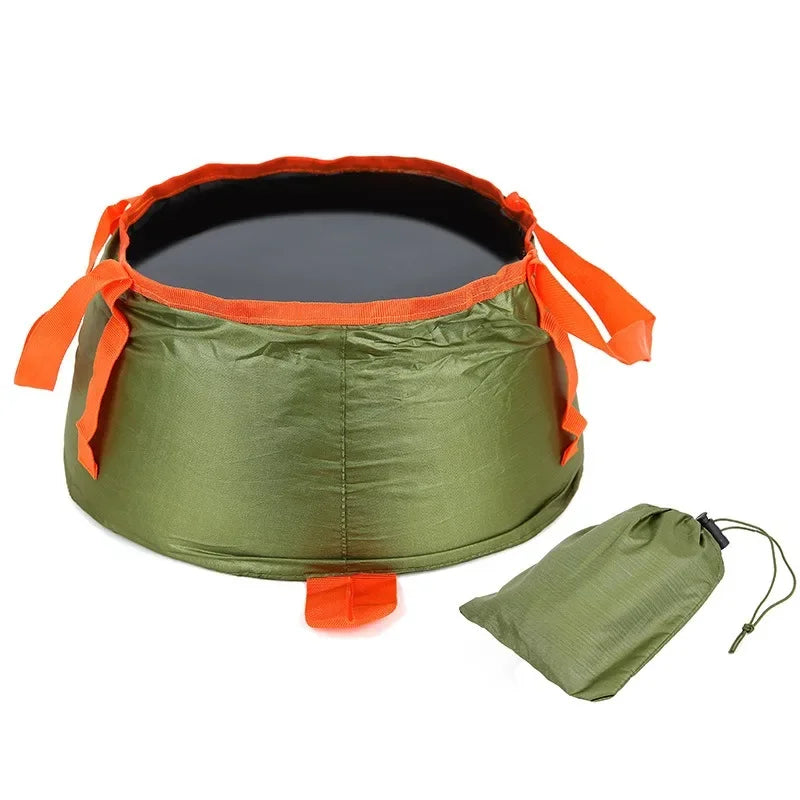 Outdoor Folding Portable Washbasin with Foldable Bucket for Camping Hiking Shower with Storage Bag Camping Equipment  Outdoor