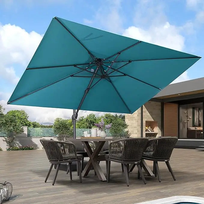 Cantilever Patio Umbrella with 360-Degree Rotation and Adjustable Tilt