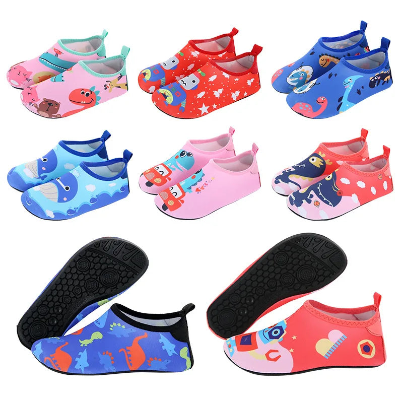 Boy Girl Breathable Lightweight Barefoot Beach Aqua Shoe Children Upstream Water Shoes Quick Dry Non-Slip Seaside Swimming Shoe