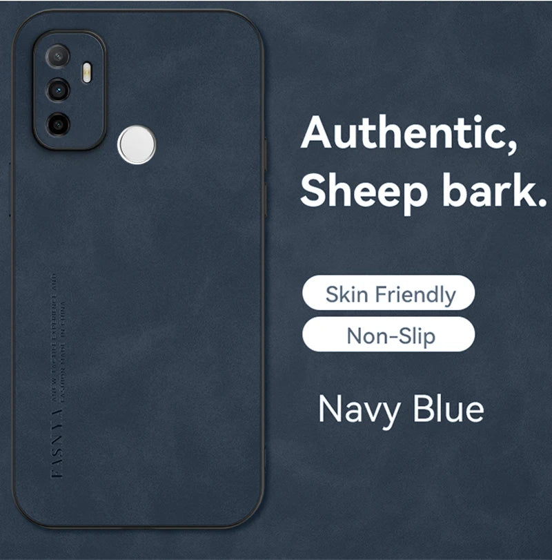 Classic Sheepskin Pattern Leather Soft Cover For Oppo Find X5 X6 X7 Ultra X3 Pro Lite Neo Matte Phone Case