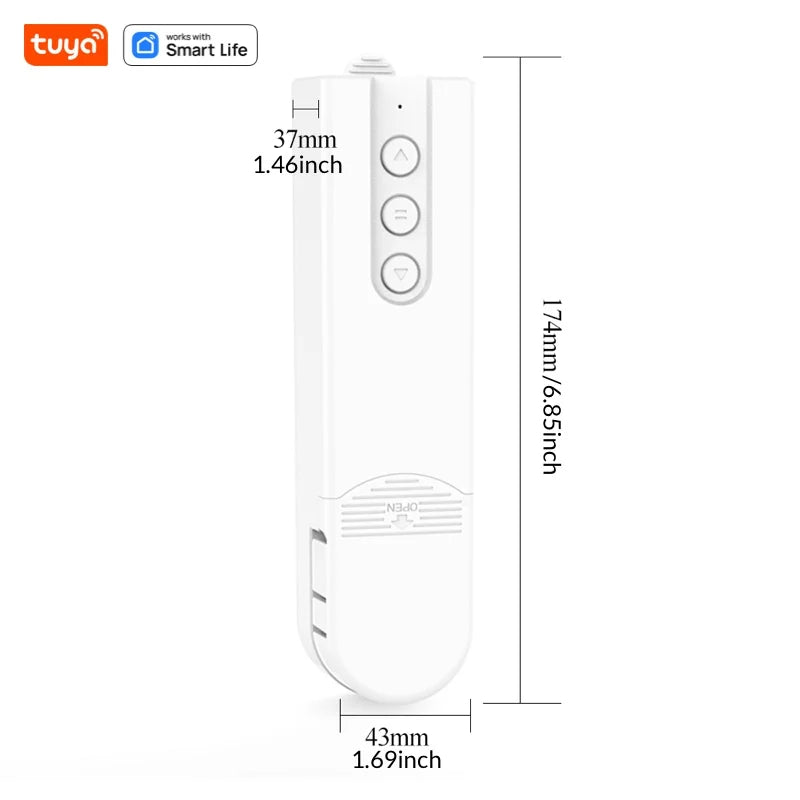 Tuya BT Remote Control Automatic Blinds Drawstring Sunshade Electric Curtain, APP Control Timer Switch Temperature Sensor Off