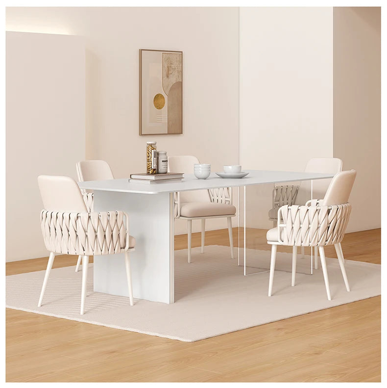 Nordic Simple Kitchen Table White Modern Coffee Design Dining Tables Slate Minimalist Mesas De Jantar Small Furniture HD50CZ