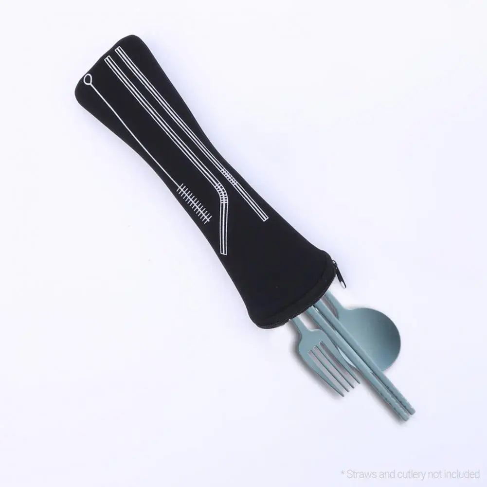 Premium Fork Spoon Bag  Stain-resistant Diving Material Dinnerware Bag  Tableware Spoon Fork Storage Pouch