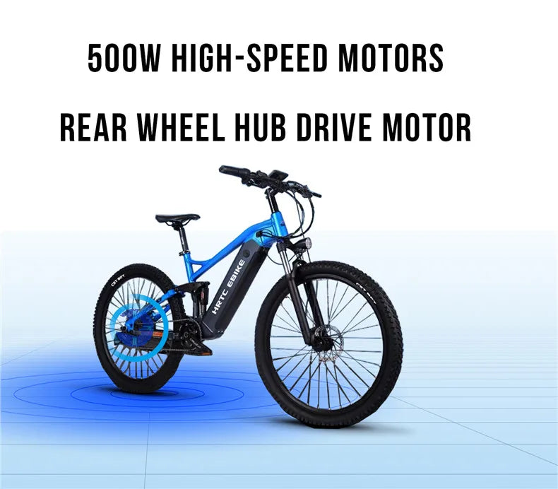 26 inch mountain soft tail electric assist bike xc emtb rear wheel drive hidden lithium battery dual shock ebike