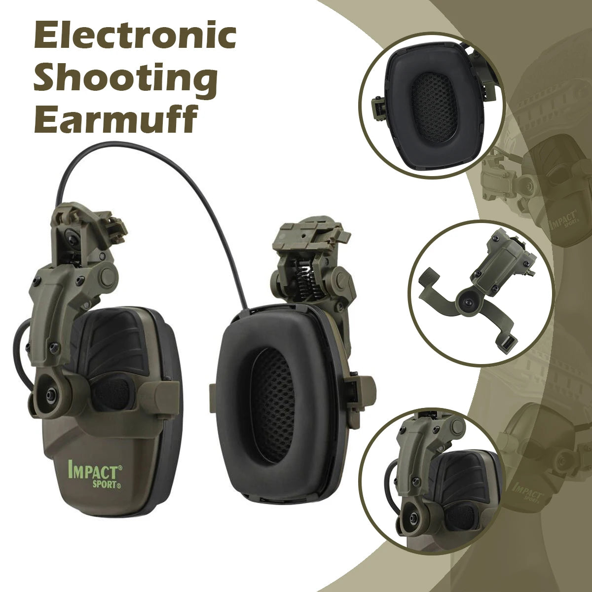 Electronic Shooting Earmuff For Impact Sport Active Noise Reduction Shooting earmuff Military Hearing Protective Headphones