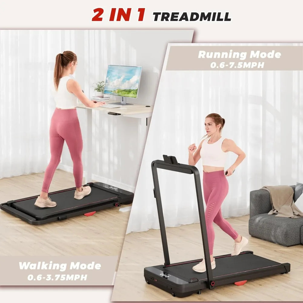 Treadmill, Walking Pad, Folding Treadmill with LED Display, Portable Treadmill for Home/Office with 265lbs Weight Capacity