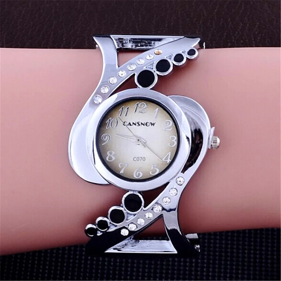 Elegant Bangle Quartz Wristwatch