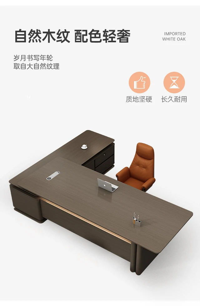 Drawers Organizers Office Desk Supplies Luxury European Floor Computer Desks L Shaped Monitor Mesa Escritorio Modern Furniture