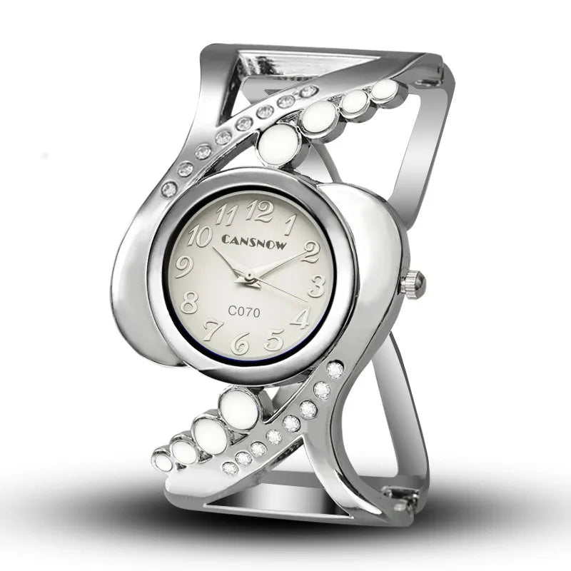 Elegant Bangle Quartz Wristwatch