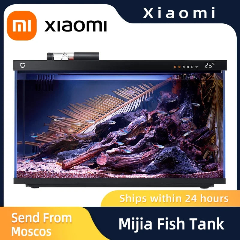 Xiaomi Mijia Smart Fish Tank MYG100 Work With Mijia APP Mobile controlled remote feeding Smart Lighting System Light Aquarium