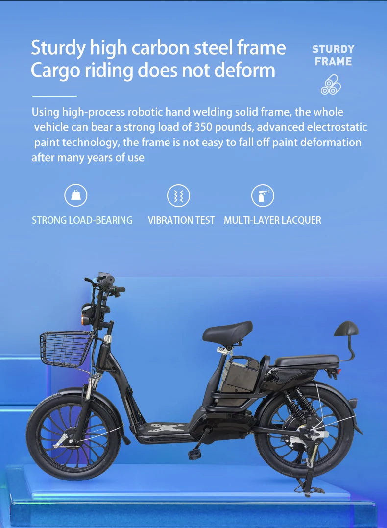 20 Inch No. 9 Fat Tire Household Electric Bicycle Two Seat E-bike 350W электровелосипед Lithium Battery Electric Bike