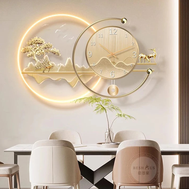 Luxury Digital Xenomorph LED Wall Clock – Futuristic Elegance for Modern Interiors