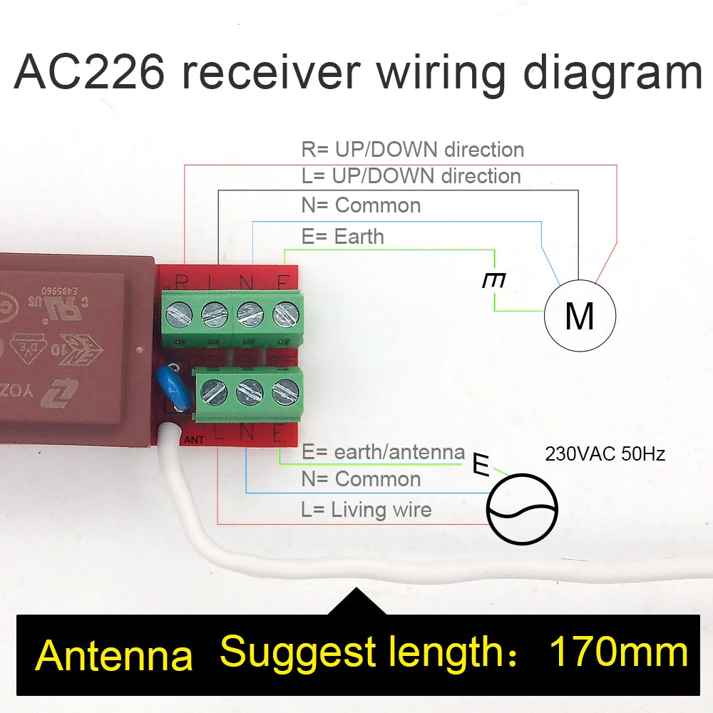 Original A-OK Universal Remote Control Smart Home Assistant Mini RF Switch Wireless Emitter Receiver For Motorized Blinds Motor