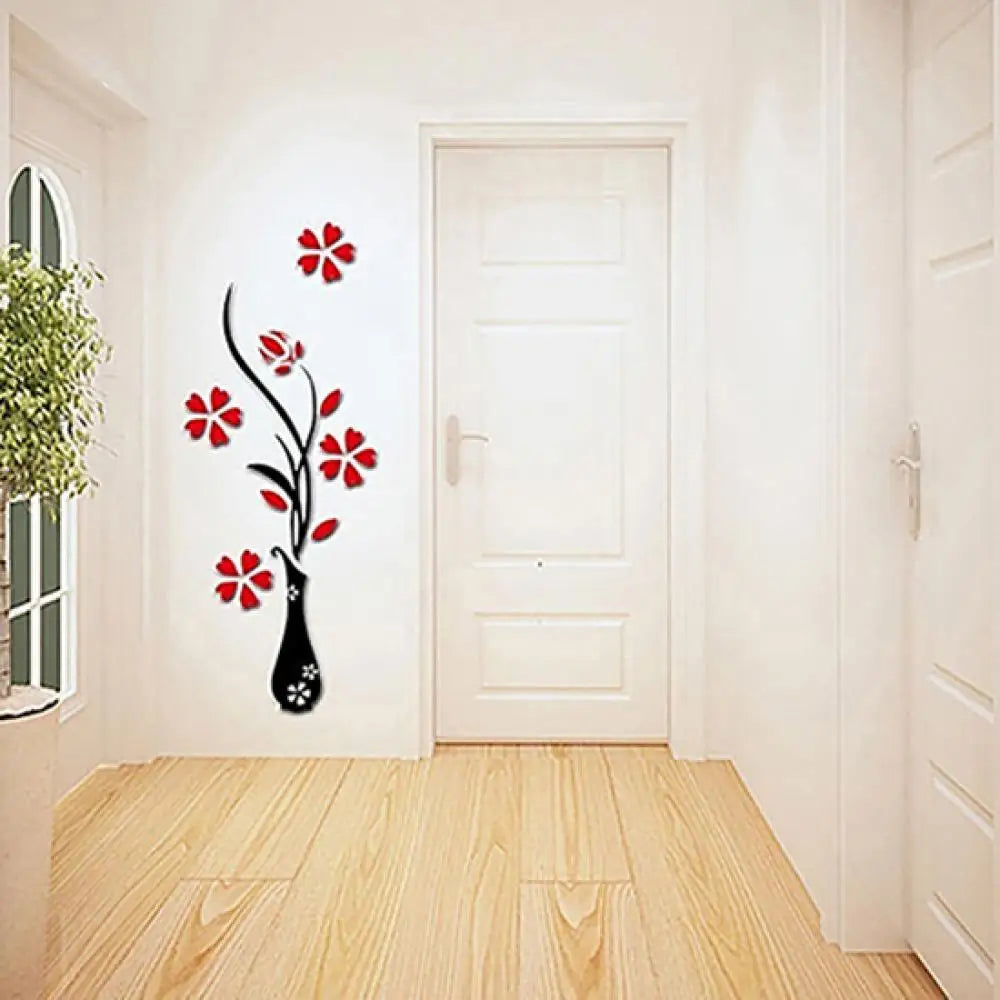 FloraVista 3D Vase Wall Sticker