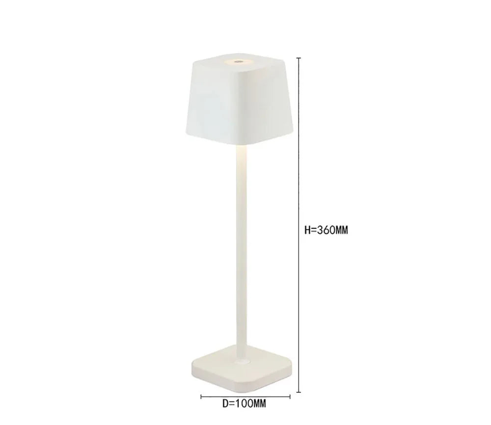 Rechargeable Cordless Table Lamp in Bedroom USB Lighting Bar Hotel Restaurant Cordless Table Lamp Acrylic Decoration