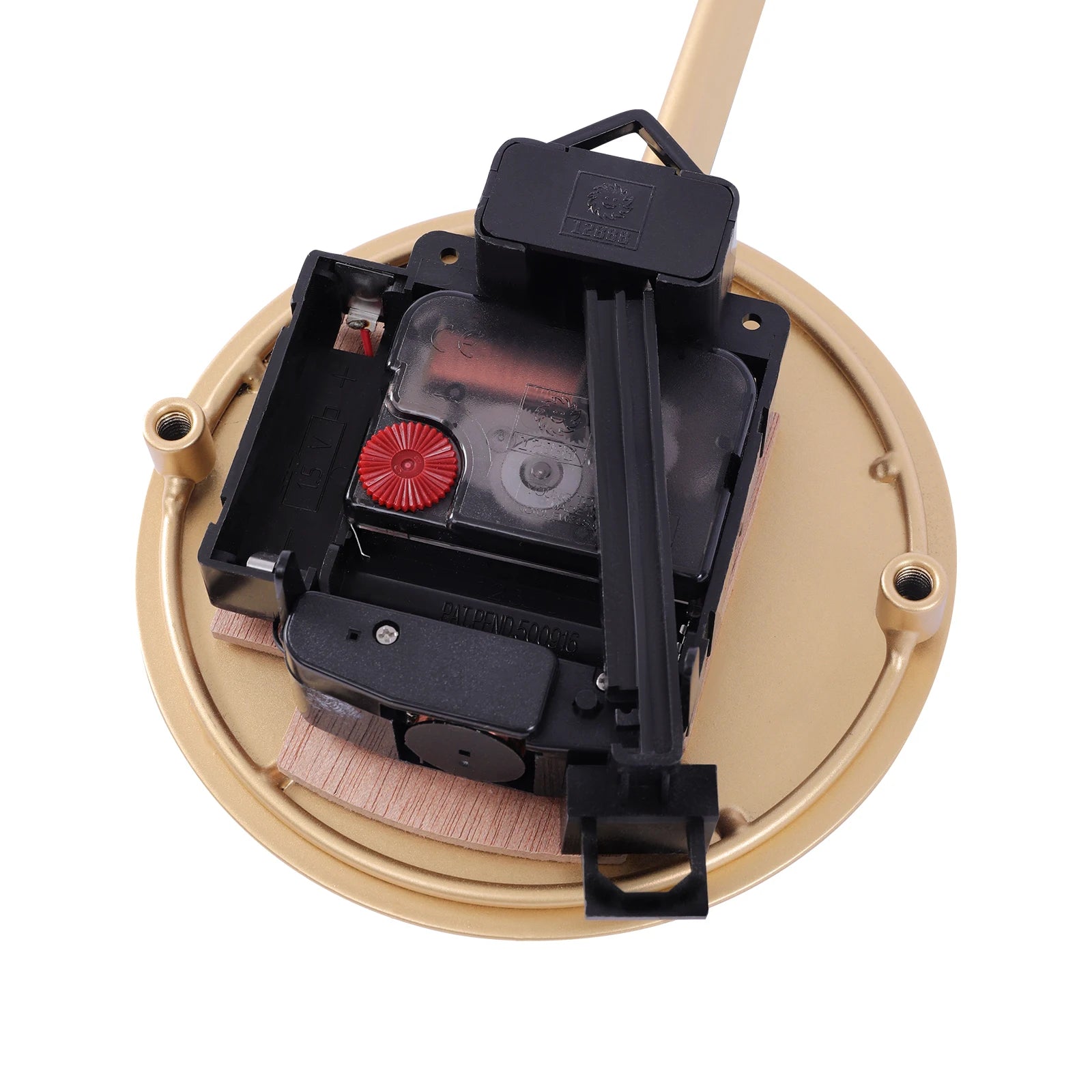 Modern Silent Wall Clock with Pendulum – Elegant Gold Accent for Quiet Sophistication