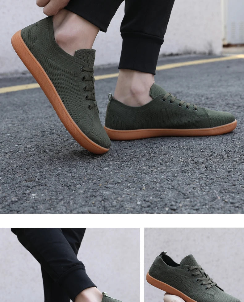 Men's Minimalist Barefoot Sneakers Wide Fit Zero Drop Sole Optimal Relaxation Men's Cross Trainer Barefoot Shoes Sneakers