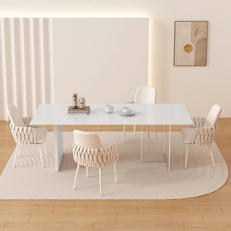 Nordic Simple Kitchen Table White Modern Coffee Design Dining Tables Slate Minimalist Mesas De Jantar Small Furniture HD50CZ