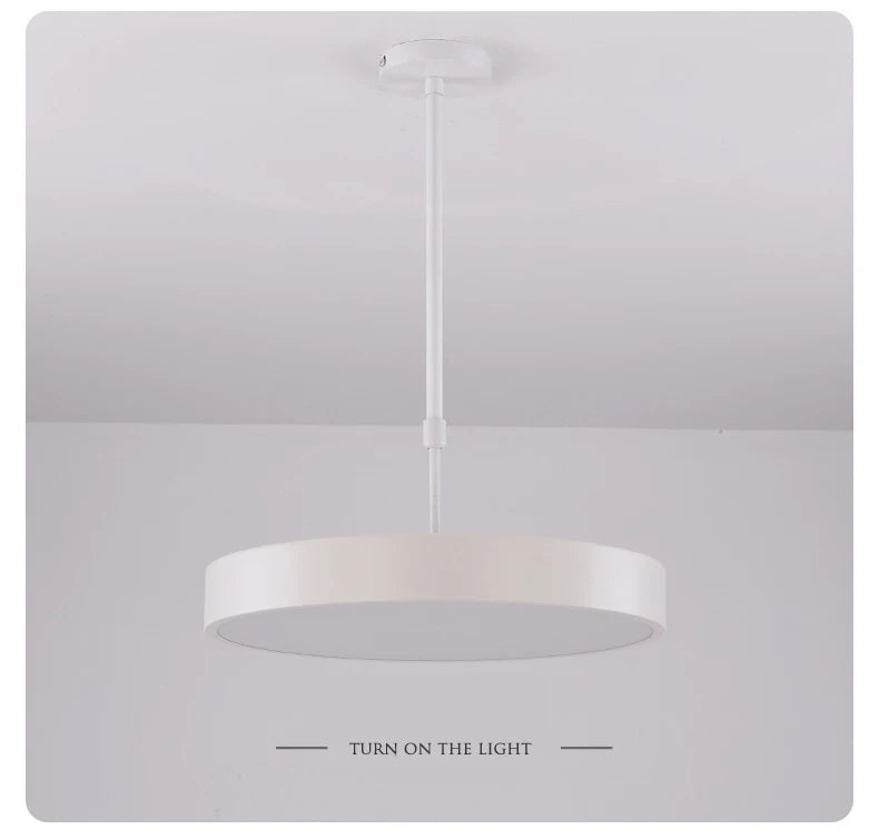 Modern simple led round ceiling lamp restaurant study clothing store shop office lamp creative personality chandelier