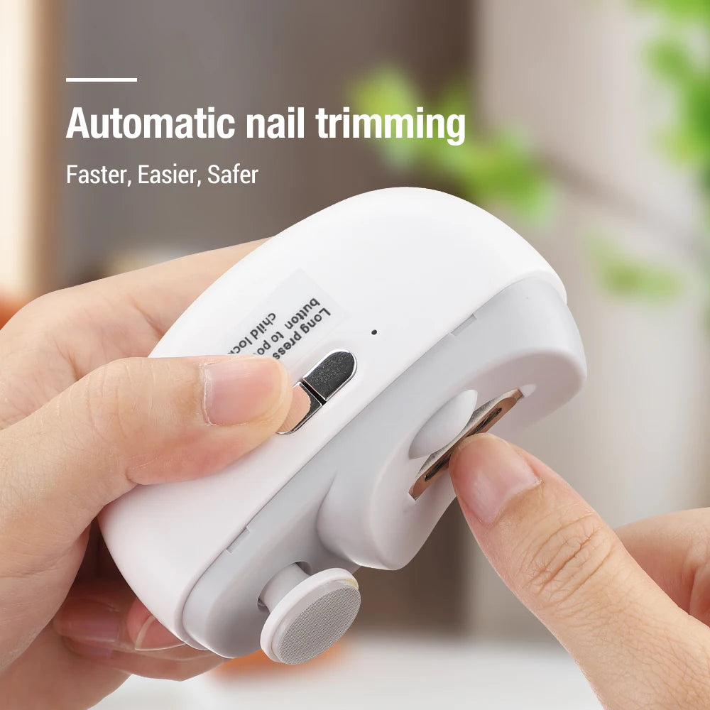 Electric Nail Care Tool with Precision Trimming, Polishing, and Multi-Attachment Design