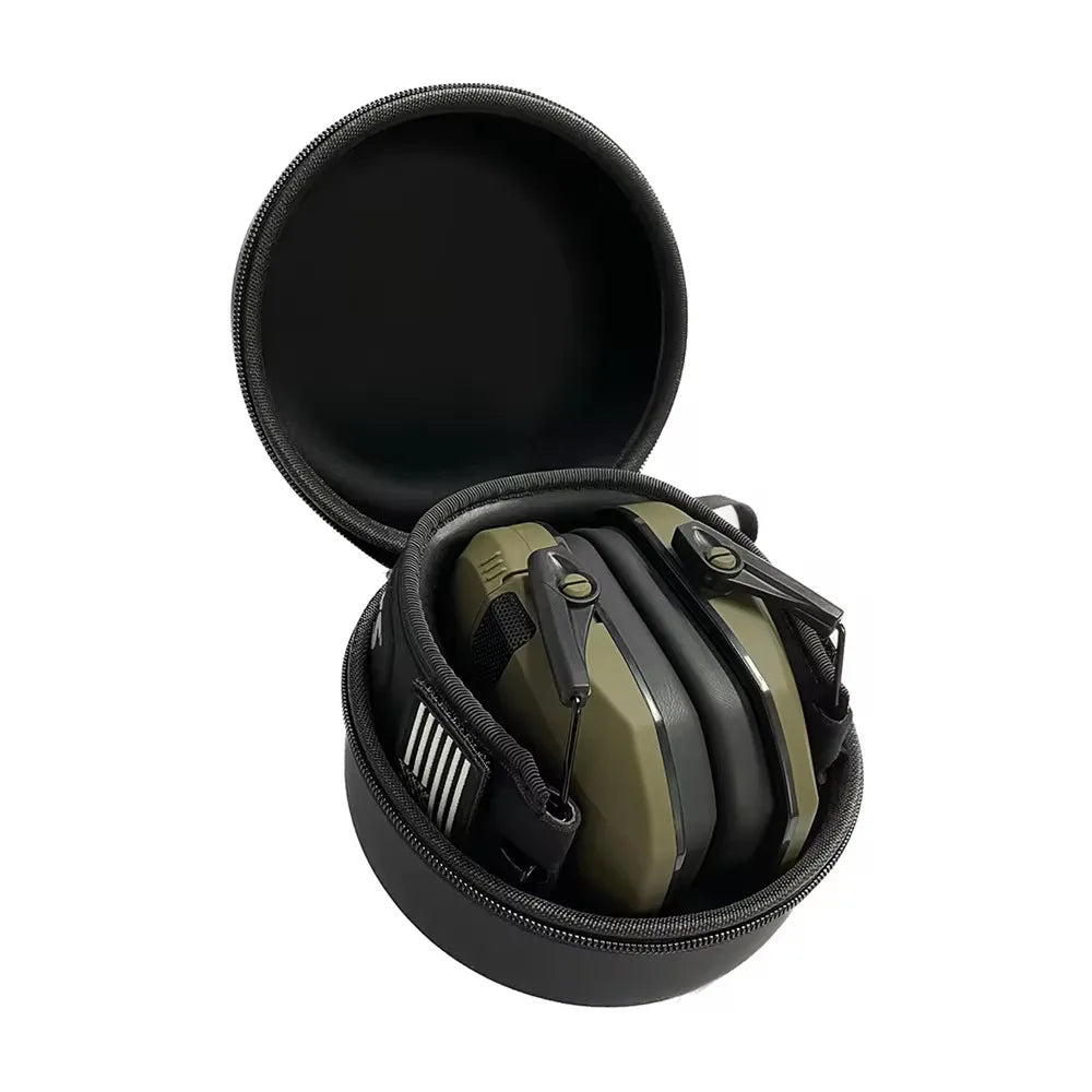 Shooting Hearing Protection Electronic Tactical Headset Noise Cancelling Active Hunting Earmuffs NRR23dB With Bag