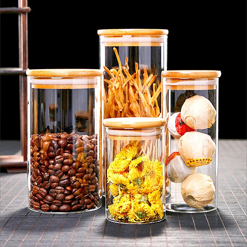 Glass Storage Jar with Bamboo Lid