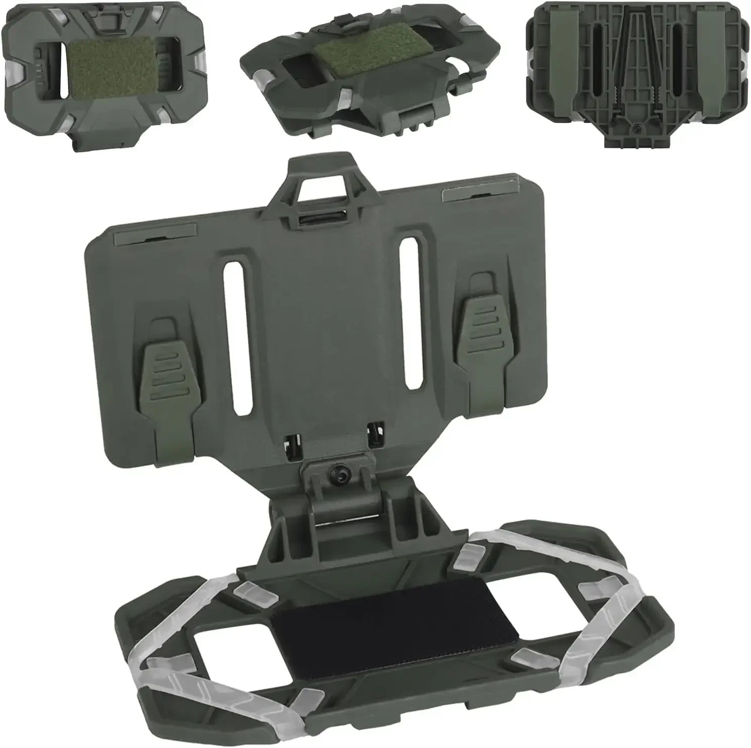 Tactical MOLLE Folding Navigation Board CS Military Airsoft Map Case Admin Panel Mobile Phone Holder for Screen Size 4.7-6.7in