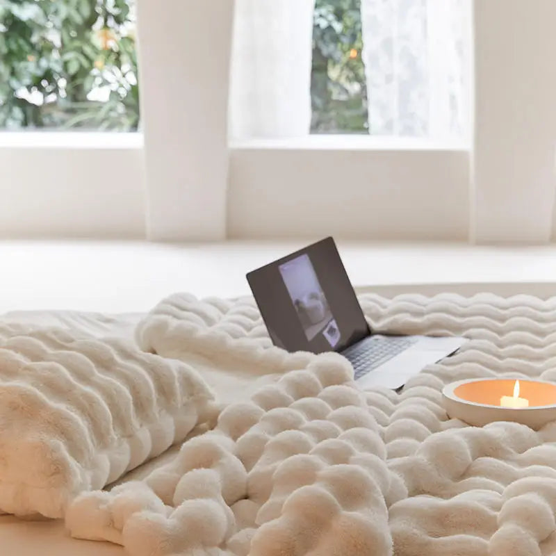 Warm Tuscan Imitation Fur Blanket for Winter Warmth Super Comfortable Bed Blankets High-end Warm Winter Blanket for Sofa