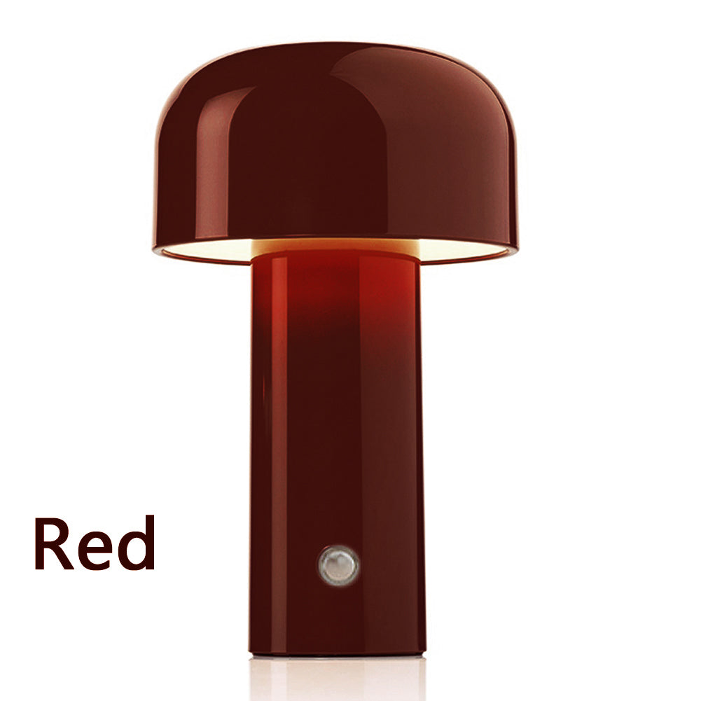 Italian Mushroom Table Lamp Portable Wireless Touch Rechargeable Night Lamp USB Desk Lamp Desktop Decoration Bedroom Night Light