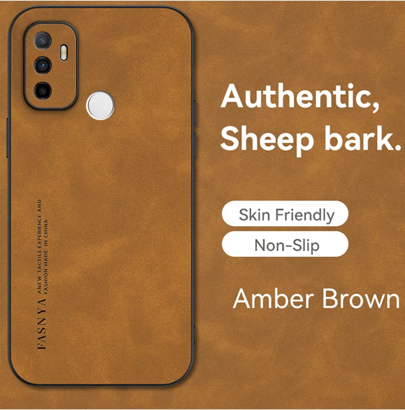 Classic Sheepskin Pattern Leather Soft Cover For Oppo Find X5 X6 X7 Ultra X3 Pro Lite Neo Matte Phone Case