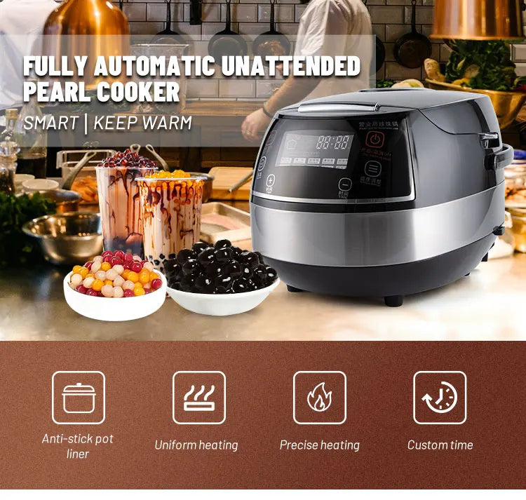 Commercial Bitter Cassava Pearl Pearl Tea Making Equipment Machine 5L Black High-End Smart Cooking Machine Pearl Cookware