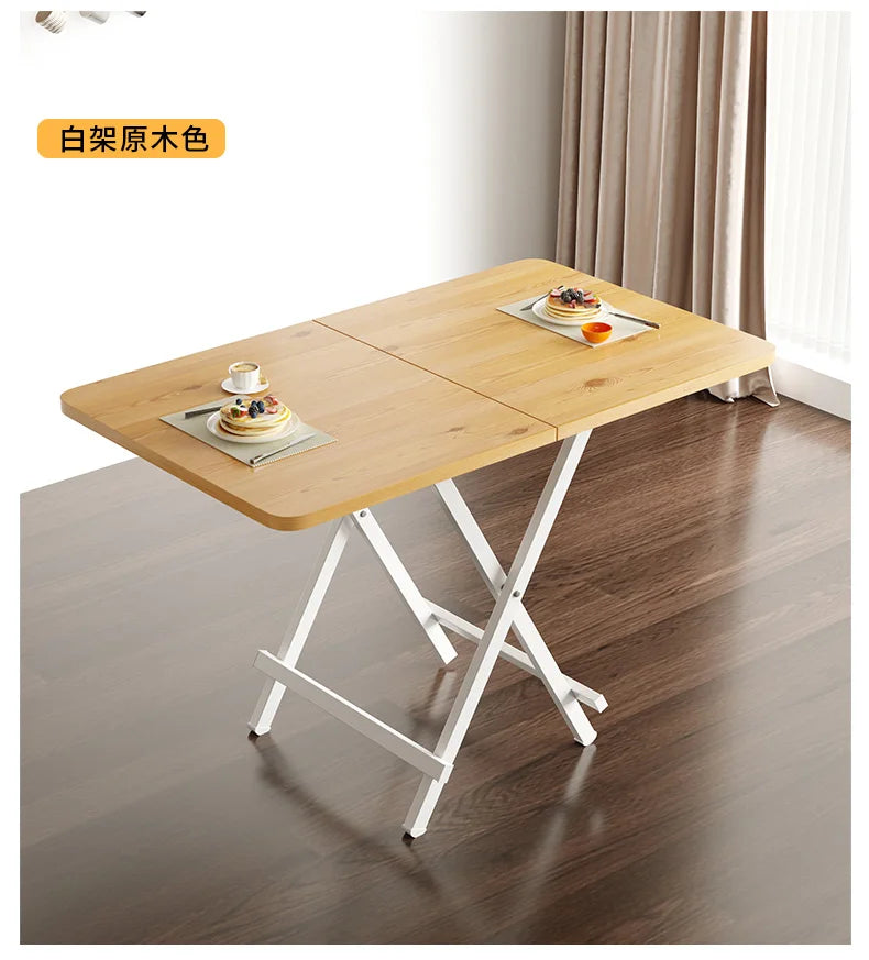 Simple Portable Kitchen Table Folding Coffee Modern Design Dining Table Nordic Black Juegos De Comedor Home Furniture HD50CZ