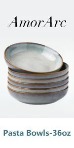 Ceramic Dinnerware Sets,Handmade Reactive Glaze Plates and Bowls Set,Highly Chip and Crack Resistant | Dishwasher & Micr