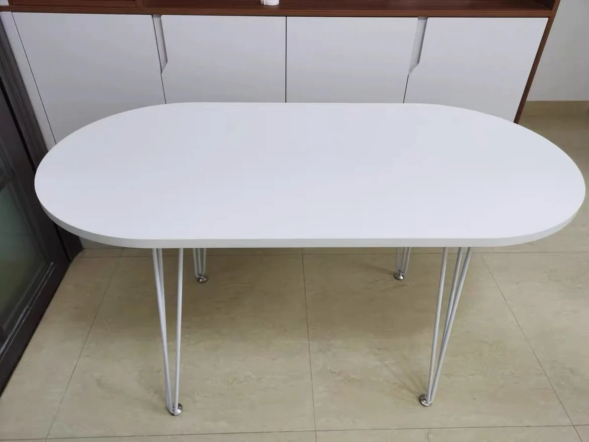 White Modern Kitchen Table Oval Minimalist Study Simple Dining Tables Nordic Design Mesas De Jantar Small Furniture HD50CZ