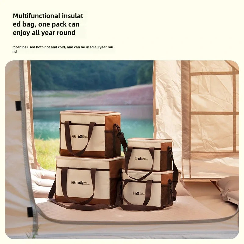 Camping Ice Bag Insulated Storage Outdoor Large Capacity Refrigerated Ice Pack Delivery Bag C Commercial Insulated Box